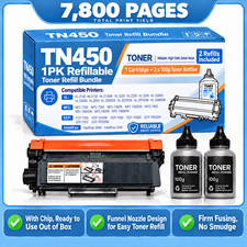 TN450 TN-450 Toner Cartridge Refillable For HL-2270DW MFC-7470 IntelliFax 2840 picture