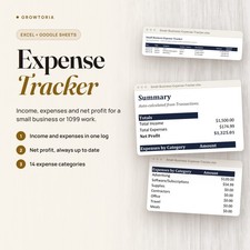 Small Business Expense Tracker Spreadsheet Excel Google Sheets Bookkeeping 1099 picture