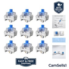 Zhouwang 72PCS Blue Clicky Mechanical Switches - Durable & Dustproof for Gaming picture