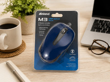 Inland M3 USB Optical Mouse Wired 1000 DPI 3-Button Blue New Sealed picture