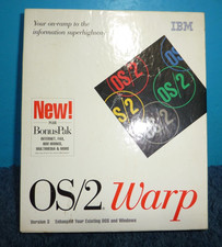 IBM OS/2 Warp Version 3 DOS/Windows w/BonusPak Retail Software Box Set picture