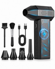JVSCAM Cordless Electric Air Duster Kit for Keyboard w Nozzles Brushes picture