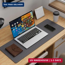 Felt Desk Mat, Large Desk Pad Protector, Office Computer Desk Mat for Keyboard, picture