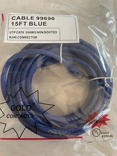 QTY 10 - 15FT BLUE UTP CAT6 NETWORK CABLES PATCH CORDS 24AWG RJ45 CONNECTOR NEW picture