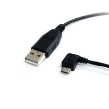Startech UUSBHAUB6LA 6ft Micro USB A to Left Angle B Cable Black picture