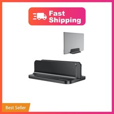 OMOTON Vertical Laptop Stand Holder, Adjustable Dock for MacBook, Black | Alu... picture