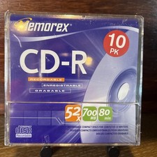 Memorex | 10PK CD-R 52X 700MB 80min 10 pack CD-R Discs, Brand New (Bin 7) picture