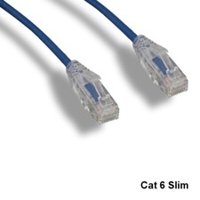 Kentek Blue 25ft UTP Slim Cat6 Cable OD 3.6mm RJ45 Pure Copper Ethernet Network picture