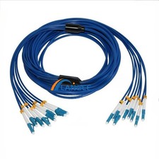 1PC 50M Indoor Armored LC-LC 8 Strand Single-Mode 9/125 Fiber Optical Patch Cord picture
