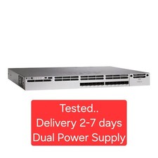 Cisco WS-C3850-12XS-S 12 Port GE SFP+ IP Base Switch DUAL Power Supply. TESTED picture
