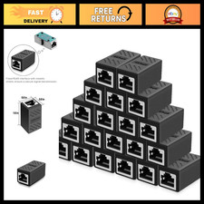 Ethernet Coupler RJ45 Shielded In-Line Connector for Cat7/Cat6/Cat5e - 20 Pack picture