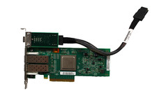QLogic QLE2562-WB PX2810403-43 Dual 8GB SFP PCIe Card & UU55-A111-0110-00 & wire picture