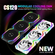 JUMPEAK CS120 ARGB Cooling Fan 360mm Modular Stackable Splicing PWM Silent 120mm picture