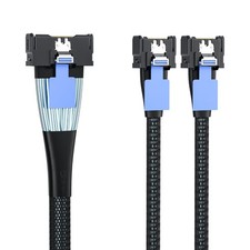 High-Speed 10G PCIe Gen5 MCIO to Dual 4X Server Storage Cable, 1m (3.3ft) picture