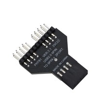 Mainboard USB2.0 9 Pin Header Female 1 To 2 Male Extension Adapter HUB Connector picture