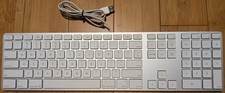 Genuine Apple A1243 Aluminum Wired Keyboard with Numeric Keypad Cleaned & Tested picture