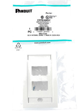 Panduit CFPE4WHY 4-Port Mini-Com Faceplate, Executive Series, White ~STSI picture