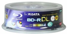 RIDATA 50GB BD-R DL Dual-Layer Blu-Ray Writable 6x Disc - 25 Pack picture