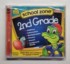 School Zone Second 2nd Grade Deluxe Edition (PC or Mac CD-ROM, 2003, Scholastic) picture
