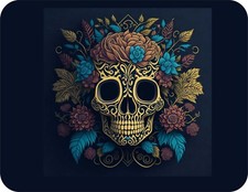 Sugar Skull Face  Art AI Design  Novelty Mouse Pad Stunning picture