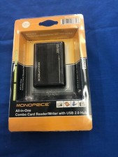 Monoprice All in One Card Reader USB 2.0 Hub MS-CR220 Ultra Slim SDHC NEW IN BOX picture