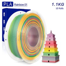 JAYO 10KG PLA Rainbow 01 Filament 1.75mm 3D Printer Consumables Gradient Color picture