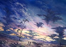 Landscape sky anime Custom Gaming Mat Desk picture