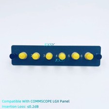 LGX Fiber Optical Panel 6 ST Simplex SM/MM Adapter Compatible COMMSCOPE LGX picture