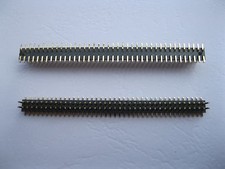 50 pcs SMD SMT 1.27mm 80pin Male Pin Header Double Row Strip Gold Plated New picture
