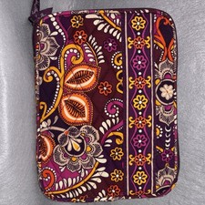 Vera Bradley Safari Sunset iPad Tablet e-reader Sleeve Quilted Paisley EUC picture