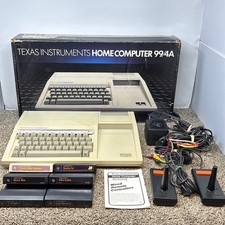 Texas Instruments TI-99/4A  Home Computer In Box TESTED W Cables And Joysticks picture