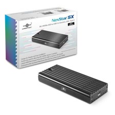 Vantec NexStar SX, M.2 NVMe SSD To USB 3.2 Gen2x2, 20G, Type C, Black Enclosure picture