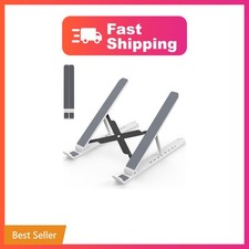 Tonmom Laptop Stand for Desk, Adjustable Laptop Riser, White | ABS+Silicone F... picture