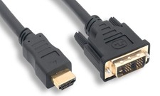 HDMI to DVI-D Display Adapter Cable Male Gold HD HDTV 15ft 5M Premium picture