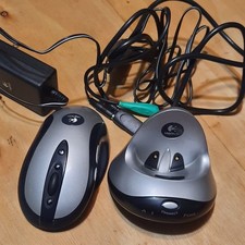 VTG Logitech MX700 Cordless Optical Mouse Rapid Charge Base Station Adapter Set picture
