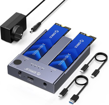 ORICO M.2 NVMe Docking Station Dual-Bay SSD Cloner USB A/C to NVMe SSD Enclosure picture