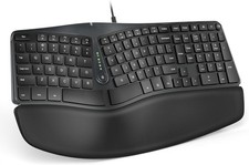 Nulea Split Key Ergonomic USB Wired Desktop Full Size Keyboard Number Pad USED picture