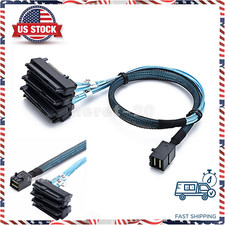 Mini-SAS HD to 4 SAS Forward Breakout Cable RAID HBA SFF-8643 to SFF-8482 HDD picture