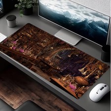 Mouse Pad Featuring a Medieval Alchemist Lab Design, Crafted from Rubber with picture