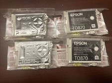Genuine Epson T0870 Gloss Optimizer Set Of 4 Cartridge Sealed picture