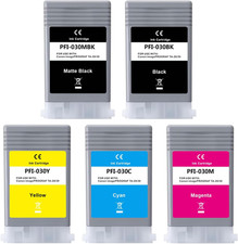 YOUEXPERT PFI 030 Ink Cartridges 5Pack PFI-030 PFI-030MBK PFI-030BK PFI-030C PFI picture