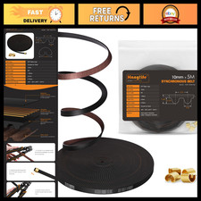 3D Printer Timing Belt with Copper Buckle - Open Synchronous 2mm Pitch, 10mm x 5 picture