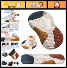 3-Pc Memory Foam Desk Set with Wrist Support - Ergonomic, Boho Brown Office Acce picture