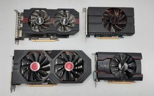 *LOT OF 4* Mixed Brand and Model Radeon RX Graphics Cards | Tested | See Desc picture