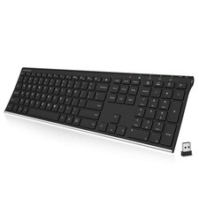 2.4G Wireless Keyboard Stainless Steel Ultra Slim Full Size Keyboard with Num... picture