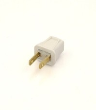 Leviton 123-7 Non-Polarized Easy Wire Plug, 125 V, 10 A, 2 P, 2 W, No Size, Whit picture