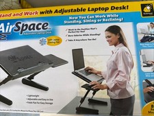 Adjustable Table Foldable Portable Laptop Notebook PC Desk Stand Bed tray W/fan picture