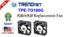 2 Pack *Quiet* Replacement Fans for TRENDnet TPE-TG160G Gigabit Switch picture