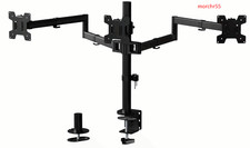 Adjustable Triple Monitor Mount for 13-27 inch Screens, 22 lbs per Arm 3 Monitor picture
