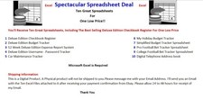 Spectacular Spreadsheet Deal, 10 Excel Templates, one low price, PC or Android picture